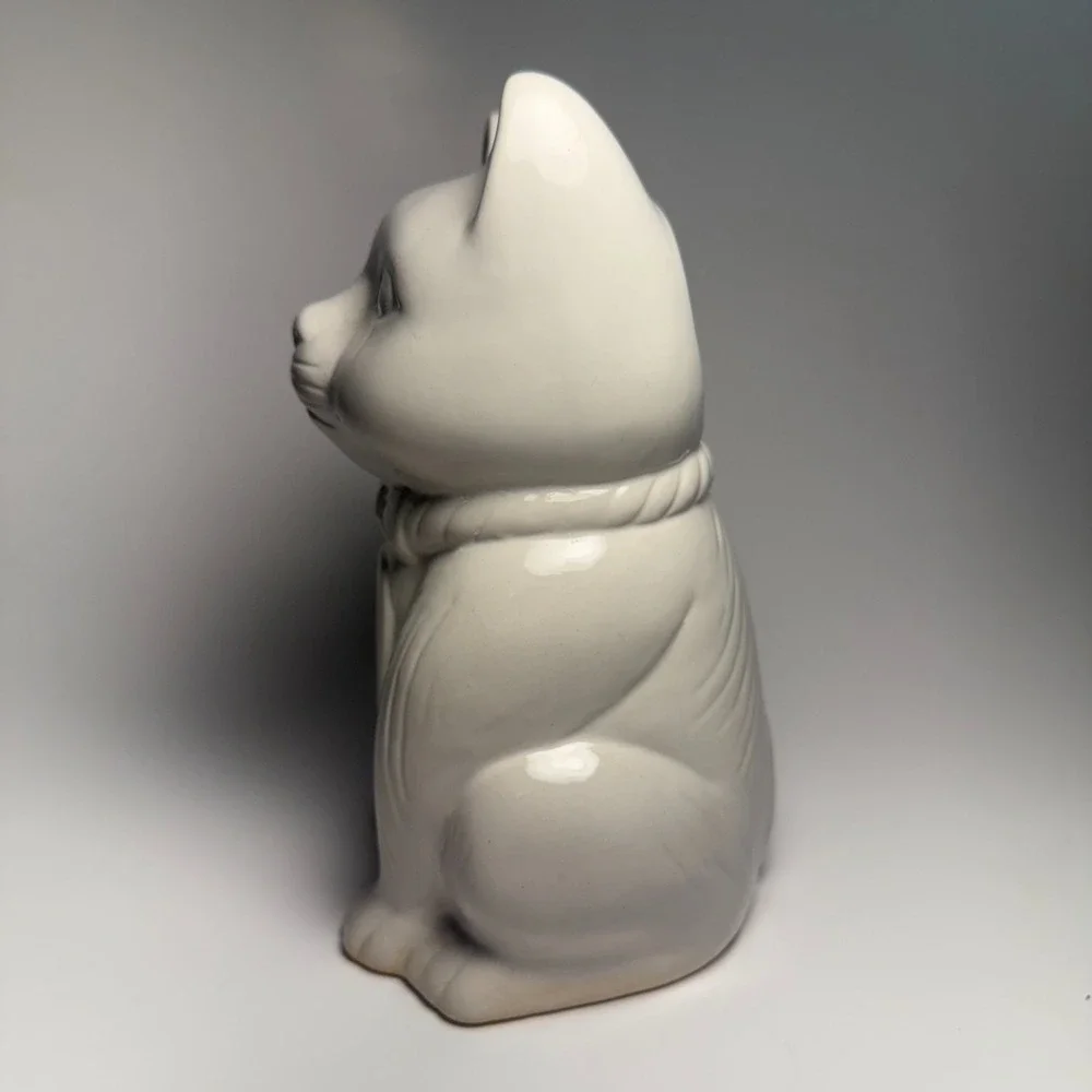 Vintage Benihana Maneki Neko Ceramic Lucky Cat Tiki Cup Planter‎ 6.5